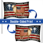 One Nation Under God Sheep Flag, 250 Years of Blessings American Christian Grommet Flag