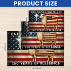 One Nation Under God Sheep Flag, 250 Years of Blessings American Christian Grommet Flag