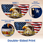 250 Years American Fan Flag, Patriotic Bald Eagle 1776 2026 We the People