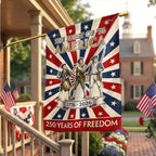 The Spirit of '76 American Revolution Garden Flag, 250 Years 1776 2026 Flag Decor