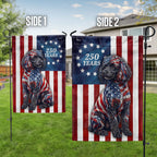 Patriotic Poodle Garden Flag, 250 Years 1776 2026 Flag Decor for Dog Lovers