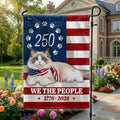 250 Years Ragdoll Cat Garden Flag, 1776 2026 Flag Decor for Cat Lovers