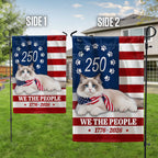 250 Years Ragdoll Cat Garden Flag, 1776 2026 Flag Decor for Cat Lovers
