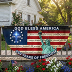Patriotic 250 Years Flag, God Bless America 1776 2026 American Fan Flag