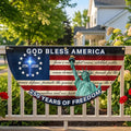 Patriotic 250 Years Flag, God Bless America 1776 2026 American Fan Flag