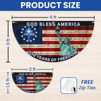Patriotic 250 Years Flag, God Bless America 1776 2026 American Fan Flag