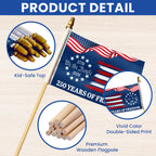 We The People 250 Years Handheld Flag for America Semiquincentennial 1776 2026