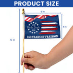 We The People 250 Years Handheld Flag for America Semiquincentennial 1776 2026
