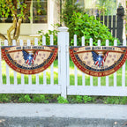 God Bless America Patriotic Fan Flag, 250 Years with Eagle Cross American Flag Decor