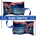 God Bless America 1776 2026 Grommet Flag for Decor 250 Years of Freedom