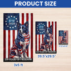 Patriotic Border Collie American Garden Flag, 250 Years of Freedom Flag Decor for Dog Lovers