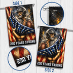 American Football Patriotic Flag, 250 Years Strong Flag Decor for Sports Lovers