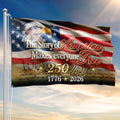 Patriotic The Story of America Grommet Flag for 250 Years of Freedom 1776 2026