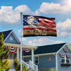 Patriotic The Story of America Grommet Flag for 250 Years of Freedom 1776 2026