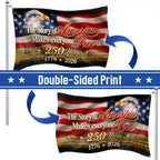 Patriotic The Story of America Grommet Flag for 250 Years of Freedom 1776 2026
