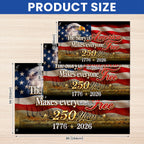 Patriotic The Story of America Grommet Flag for 250 Years of Freedom 1776 2026
