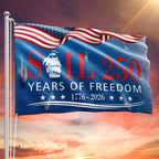 Sail 250 Years of Freedom American Grommet Flag, Patriotic Tall Ships 1776 2026 Decor