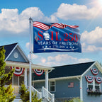 Sail 250 Years of Freedom American Grommet Flag, Patriotic Tall Ships 1776 2026 Decor