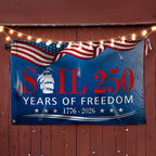 Sail 250 Years of Freedom American Grommet Flag, Patriotic Tall Ships 1776 2026 Decor