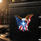 Patriotic Christian Eagle Cross Car Magnet for 250 Years of America