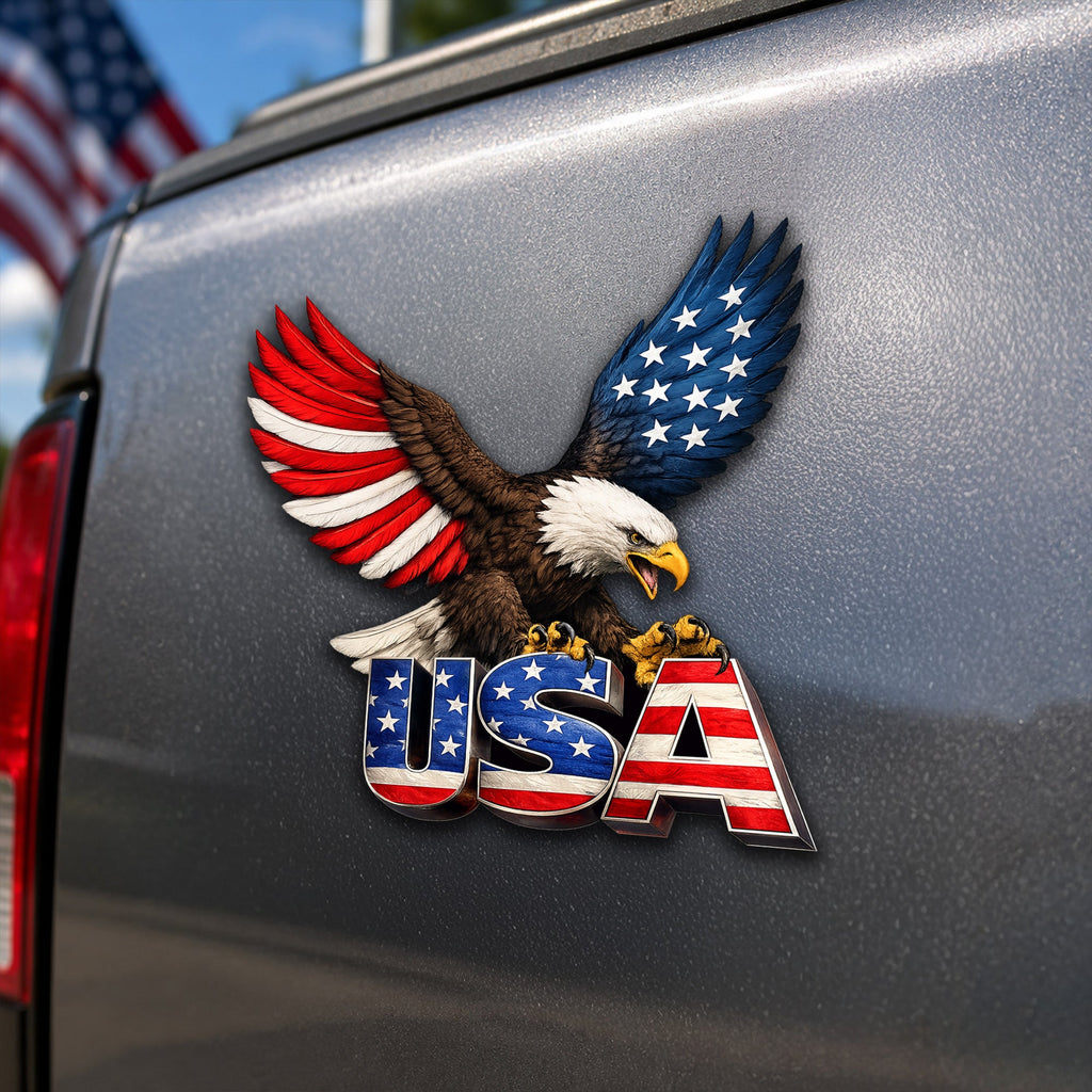 American Patriotic Car Magnet with Bald Eagle USA for 250th Anniversary