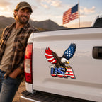 American Patriotic Car Magnet with Bald Eagle USA for 250th Anniversary
