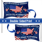 250 Years Semiquincentennial United States Grommet Flag Decor for 1776 2026