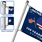 250 Years Semiquincentennial United States Grommet Flag Decor for 1776 2026