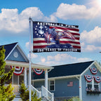America Navy Flag with Eagle Submarine for 250 Years of Freedom Patriotic Grommet Flag