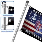 America Navy Flag with Eagle Submarine for 250 Years of Freedom Patriotic Grommet Flag