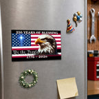 250 Years of Blessing American Flag Car Magnet  We The People Eagle Cross Decor