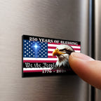 250 Years of Blessing American Flag Car Magnet  We The People Eagle Cross Decor