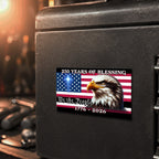 250 Years of Blessing American Flag Car Magnet  We The People Eagle Cross Decor