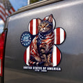 Patriotic American Cat Car Magnet, 250 Years of America 1776 2026  Die Cut Magnet  for Cat Lovers