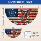 250 Years of Freedom Fan Flag with Eagle We The People Patriotic 1776 2026 Decor