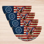 250 Years of Freedom Fan Flag with Eagle We The People Patriotic 1776 2026 Decor