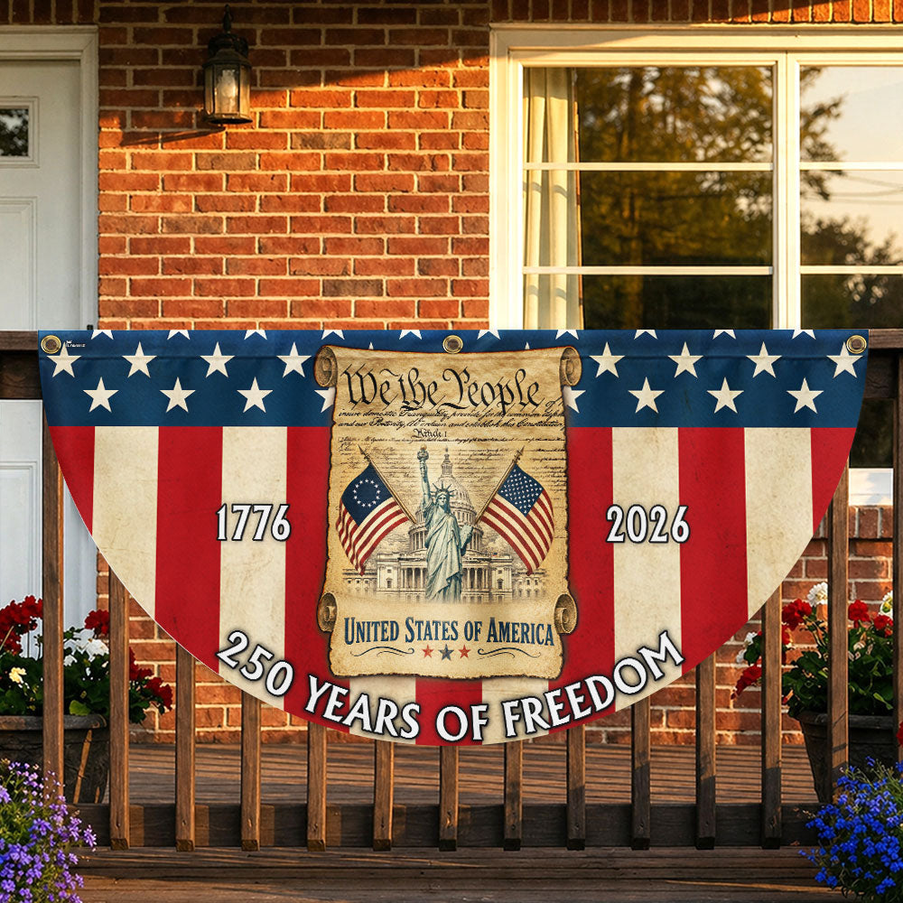 250 Years We The People Fan Flag Decor for America 1776 2026 Anniversary