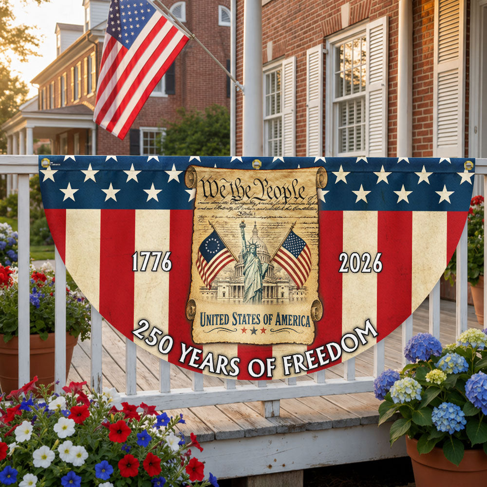 250 Years We The People Fan Flag Decor for America 1776 2026 Anniversary
