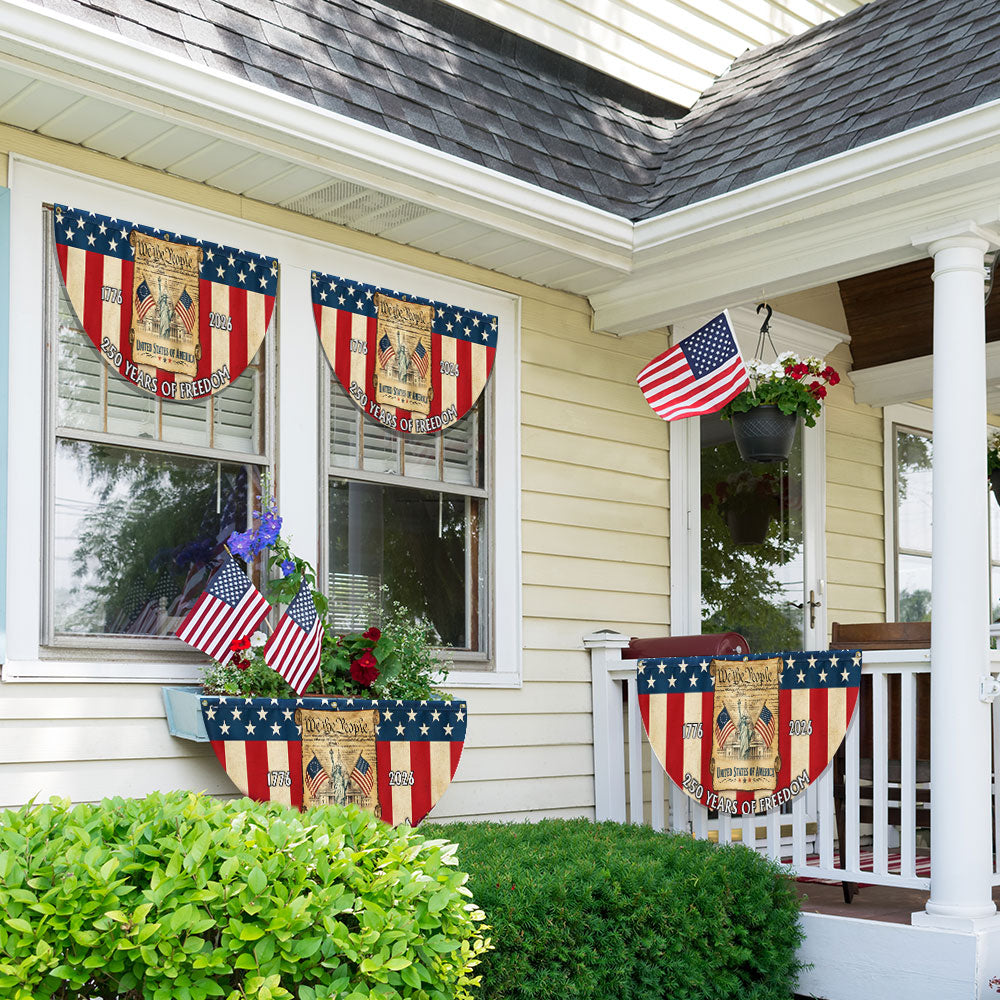 250 Years We The People Fan Flag Decor for America 1776 2026 Anniversary