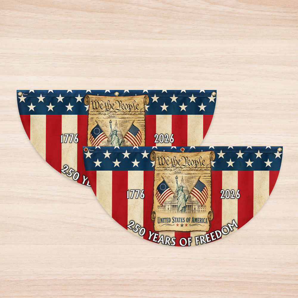 250 Years We The People Fan Flag Decor for America 1776 2026 Anniversary