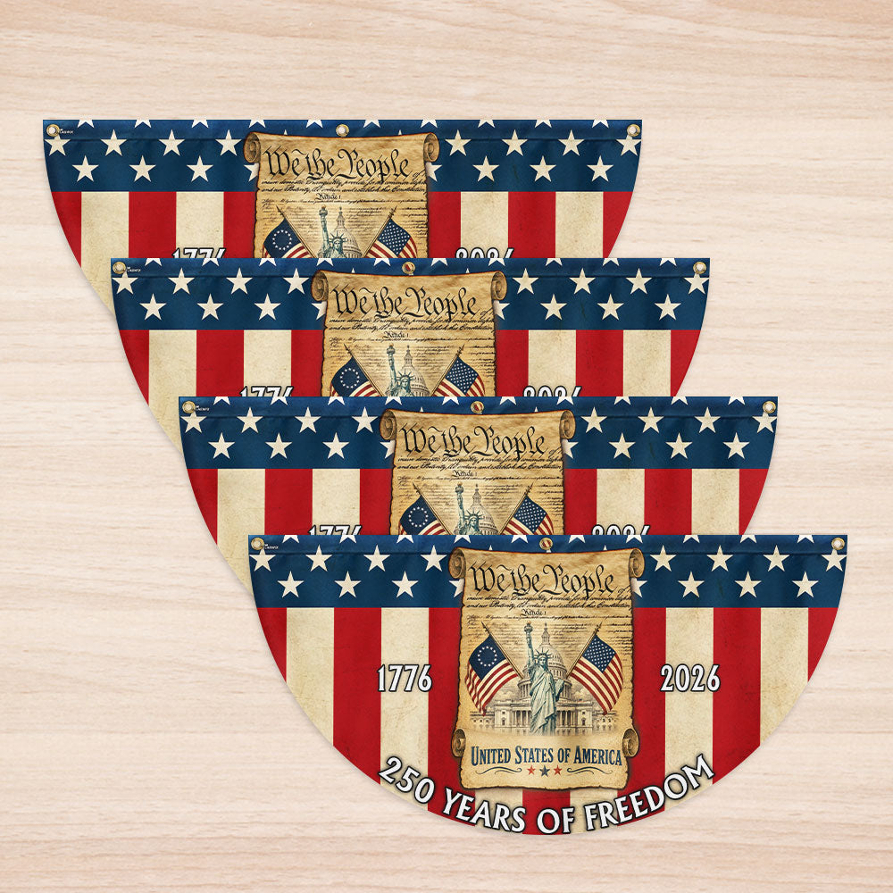250 Years We The People Fan Flag Decor for America 1776 2026 Anniversary