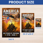 1776 2026 Canvas Double-Sided Flag for 250th Anniversary Decoration
