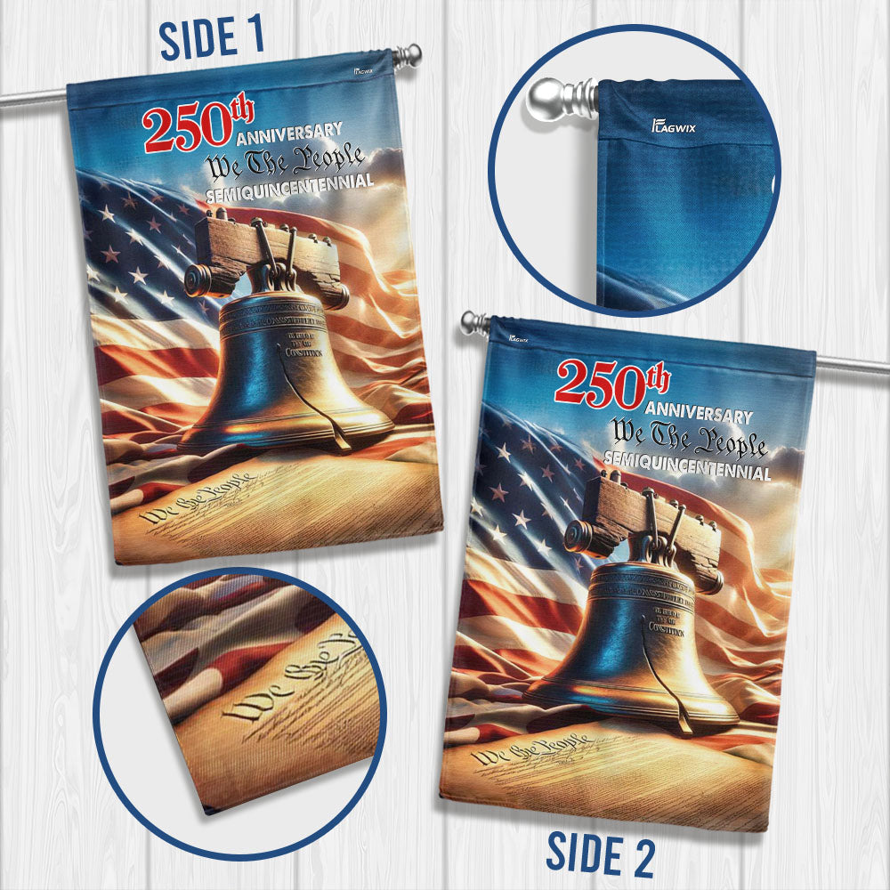 Patriotic 250th Anniversary Flag - American Liberty Bell Flag for Decoration