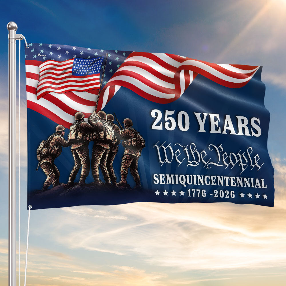 We The People Semiquincentennial Military 250 Years Grommet Flag