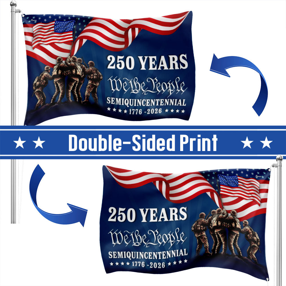 We The People Semiquincentennial Military 250 Years Grommet Flag