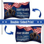 We The People Semiquincentennial Military 250 Years Grommet Flag