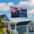We The People Semiquincentennial Military 250 Years Grommet Flag