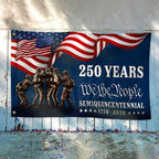 We The People Semiquincentennial Military 250 Years Grommet Flag