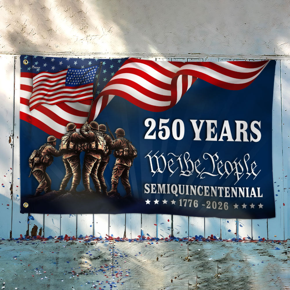 We The People Semiquincentennial Military 250 Years Grommet Flag