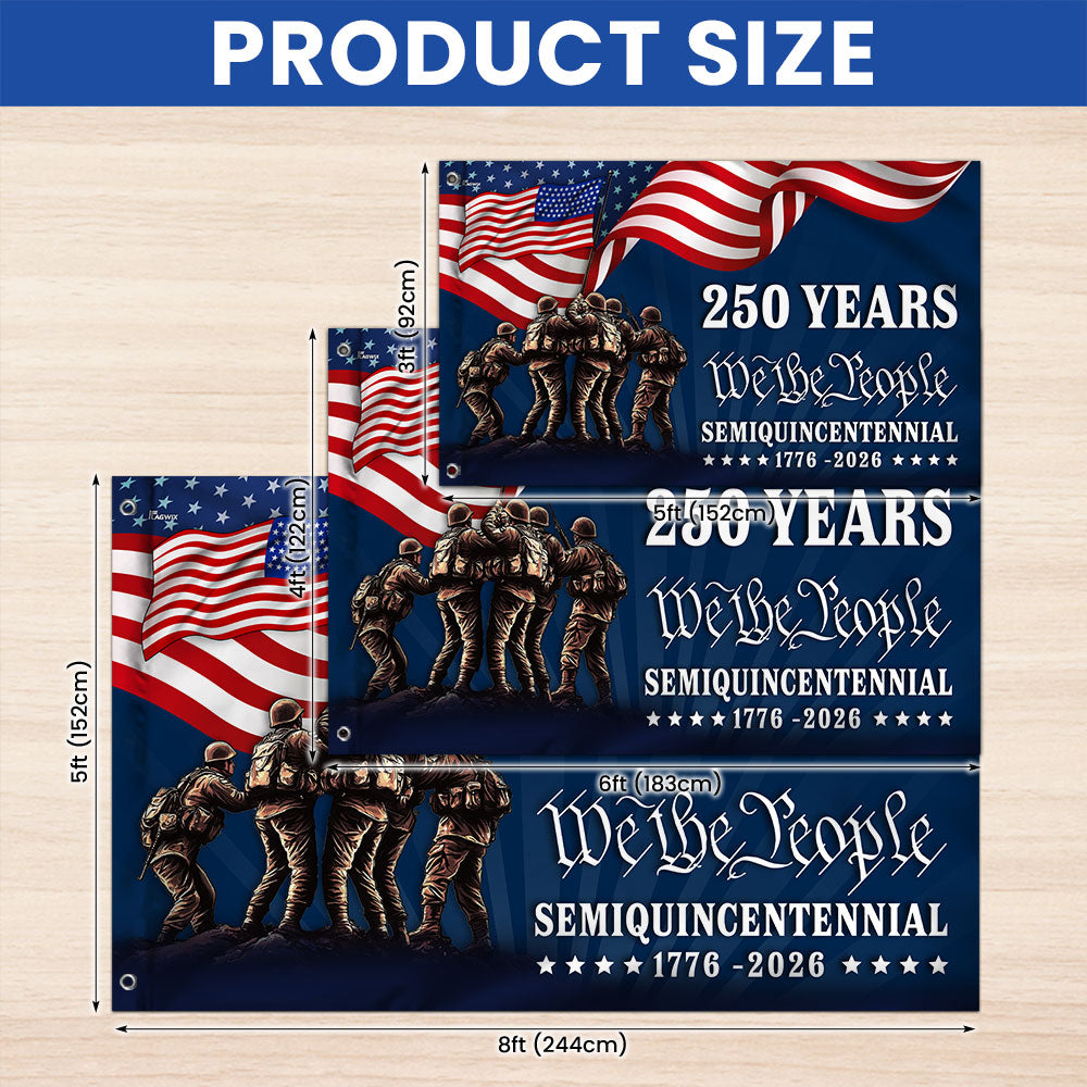 We The People Semiquincentennial Military 250 Years Grommet Flag